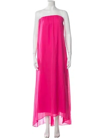 Pre-owned Sachin & Babi Strapless Long Dress In Pink