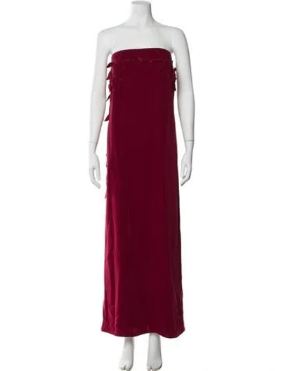 Pre-owned Sachin & Babi Strapless Long Dress In Red