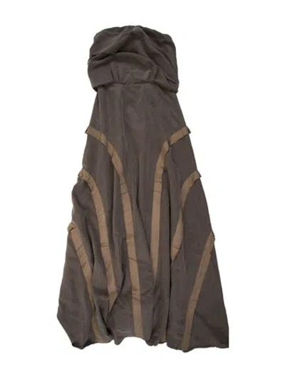 Pre-owned Sachin & Babi Strapless Long Dress W/ Tags In Brown
