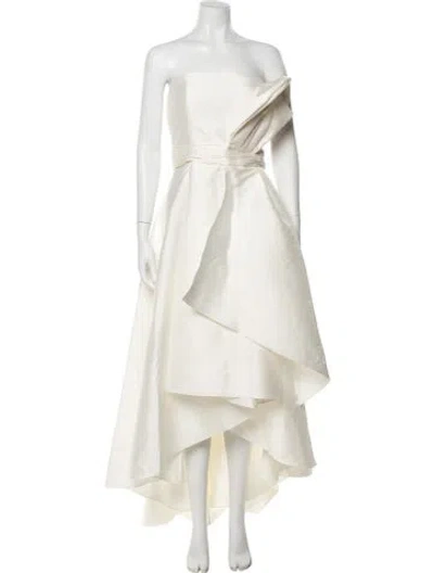 Pre-owned Sachin & Babi Strapless Long Dress In White