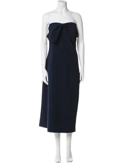 Pre-owned Sachin & Babi Strapless Midi Length Dress In Black