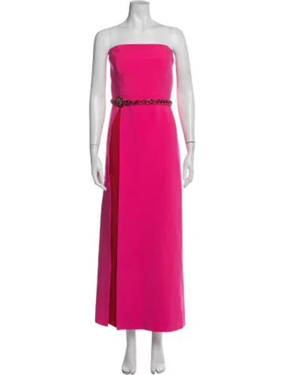 Pre-owned Sachin & Babi Strapless Midi Length Dress In Pink
