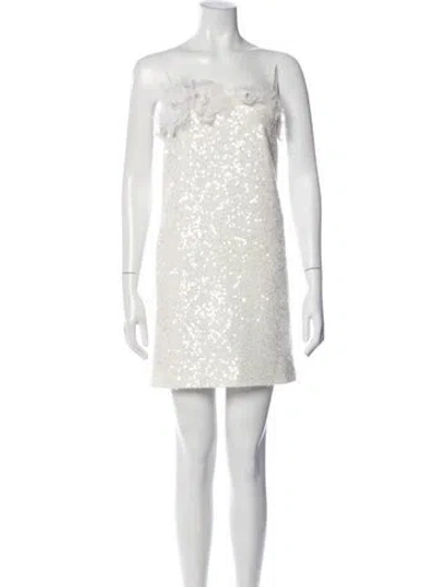Pre-owned Sachin & Babi Strapless Mini Dress In Neutral