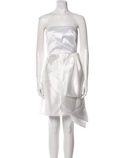 Pre-owned Sachin & Babi Strapless Mini Dress In White