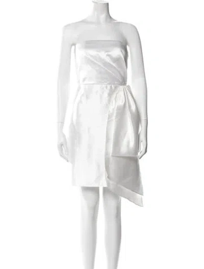 Pre-owned Sachin & Babi Strapless Mini Dress In White