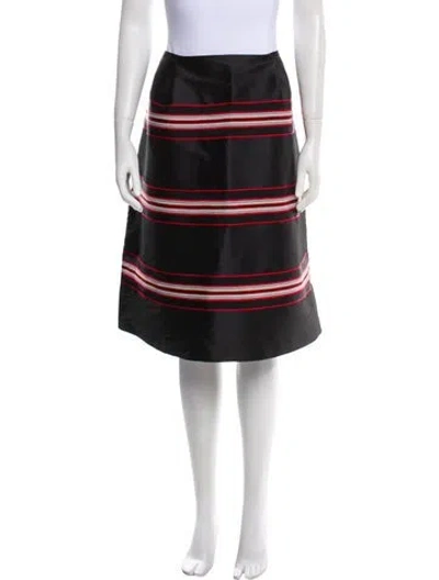 Pre-owned Sachin & Babi Striped Knee-length Skirt In Black