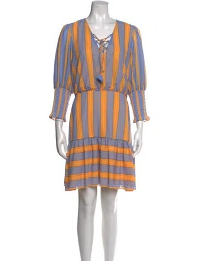 Pre-owned Sachin & Babi Striped Mini Dress In Multi