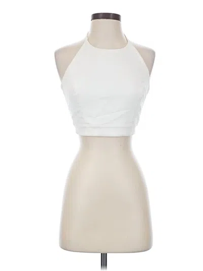 Pre-owned Sachin & Babi Tank Top White Halter Neckline Tops