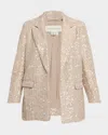 Sachin & Babi Teddi Open-front Sequin Tweed Blazer In Neutral