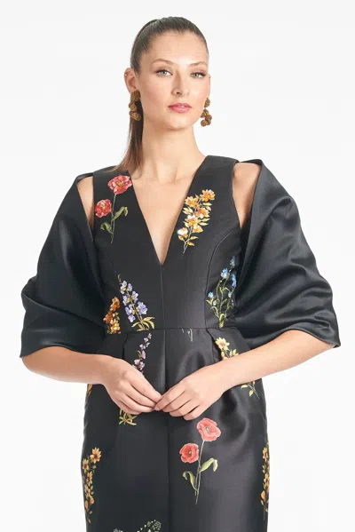 Sachin & Babi The Hug Black Mikado Shawl