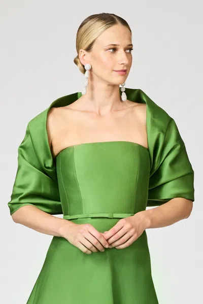 Sachin & Babi The Hug Green Gazar Shawl In Green Garnet