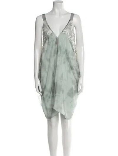 Pre-owned Sachin & Babi Tie-dye Print Knee-length Dress In Green