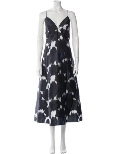 Pre-owned Sachin & Babi Tie-dye Print Long Dress In Blue