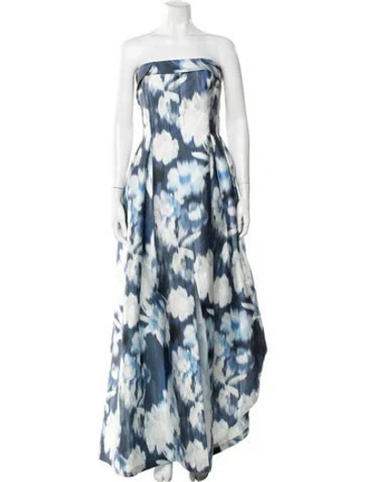Pre-owned Sachin & Babi Tie-dye Print Long Dress In Blue