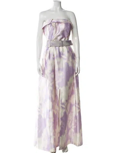 Pre-owned Sachin & Babi Tie-dye Print Long Dress In Purple
