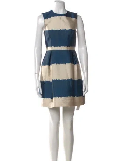 Pre-owned Sachin & Babi Tie-dye Print Mini Dress In Blue