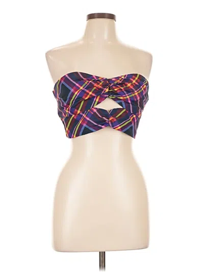 Pre-owned Sachin & Babi Tube Top Purple Strapless Neckline Tops
