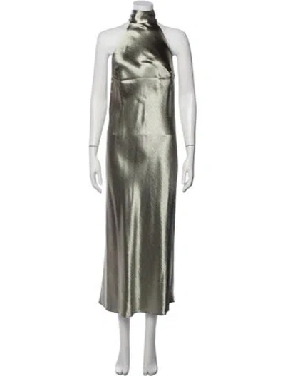 Pre-owned Sachin & Babi Turtleneck Long Dress In Green