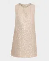 Sachin & Babi Uma Crystal-embellished Sequin Mini Dress In Neutral