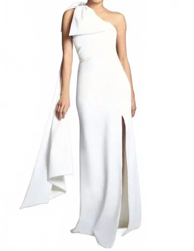 Sachin & Babi Valeria Single-shoulder Gown In Neutral In White