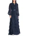 Sachin & Babi Venus Gown In Blue
