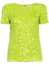 Sachin & Babi Veronica Sequin-embellished T-shirt In Green
