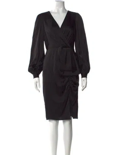 Pre-owned Sachin & Babi V-neck Knee-length Dress In Black