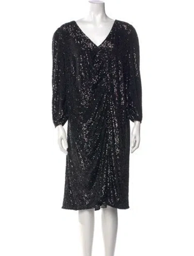 Pre-owned Sachin & Babi V-neck Knee-length Dress W/ Tags In Black