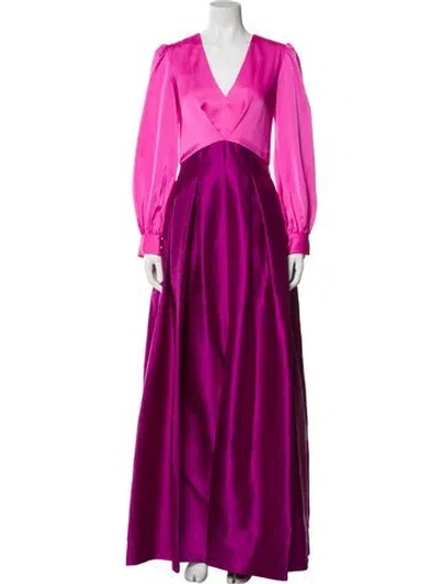 Pre-owned Sachin & Babi V-neck Long Dress