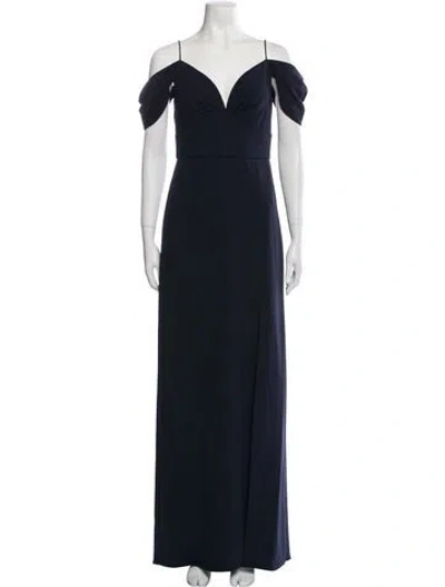 Pre-owned Sachin & Babi V-neck Long Dress In Blue