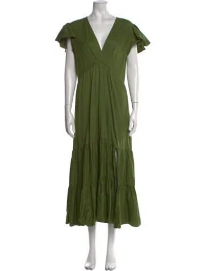 Pre-owned Sachin & Babi V-neck Long Dress In Green