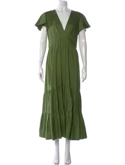 Pre-owned Sachin & Babi V-neck Long Dress In Green