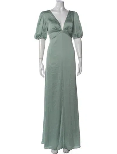 Pre-owned Sachin & Babi V-neck Long Dress In Green