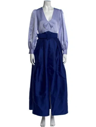 Pre-owned Sachin & Babi V-neck Long Dress In Multi