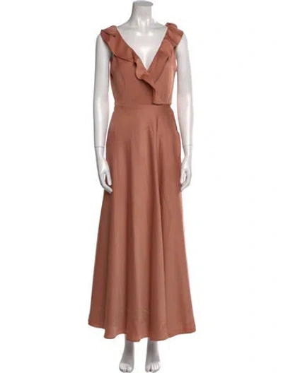 Pre-owned Sachin & Babi V-neck Long Dress In Pink