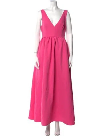 Pre-owned Sachin & Babi V-neck Long Dress In Pink