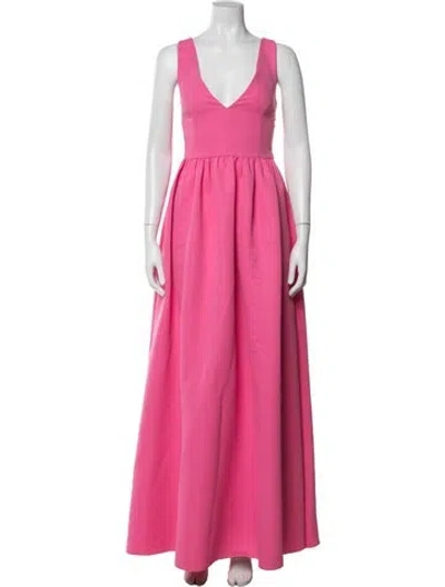 Pre-owned Sachin & Babi V-neck Long Dress In Pink
