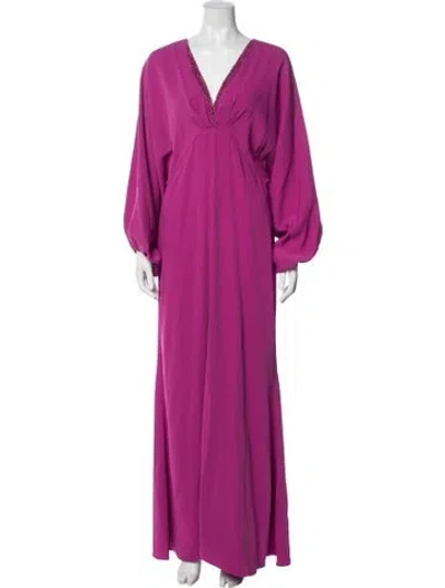 Pre-owned Sachin & Babi V-neck Long Dress In Pink