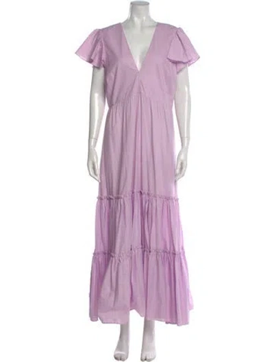 Pre-owned Sachin & Babi V-neck Long Dress In Purple