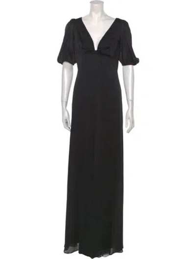 Pre-owned Sachin & Babi V-neck Long Dress W/ Tags In Black