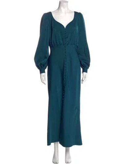 Pre-owned Sachin & Babi V-neck Long Dress W/ Tags In Blue