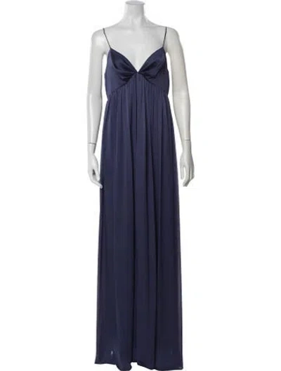 Pre-owned Sachin & Babi V-neck Long Dress W/ Tags In Blue