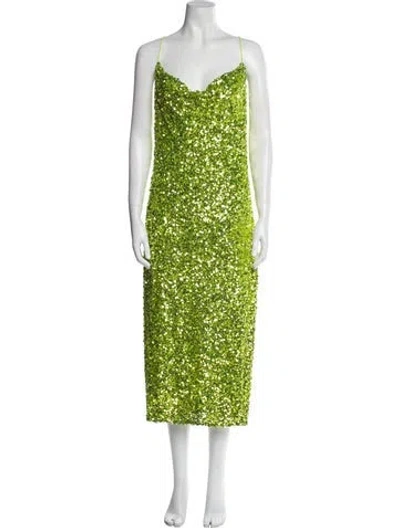 Pre-owned Sachin & Babi V-neck Long Dress W/ Tags In Green