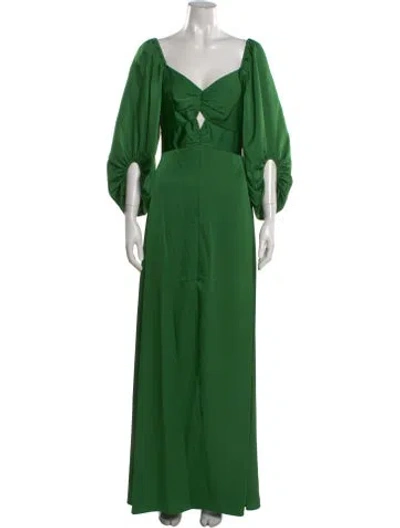 Pre-owned Sachin & Babi V-neck Long Dress W/ Tags In Green