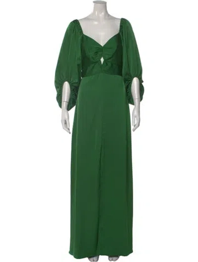 Pre-owned Sachin & Babi V-neck Long Dress W/ Tags In Green