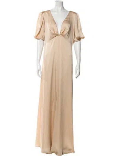 Pre-owned Sachin & Babi V-neck Long Dress W/ Tags In Neutral