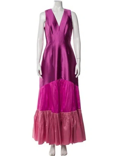 Pre-owned Sachin & Babi V-neck Long Dress W/ Tags In Pink