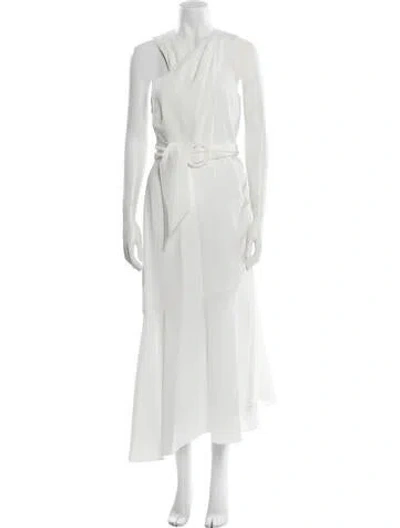 Pre-owned Sachin & Babi V-neck Long Dress In White