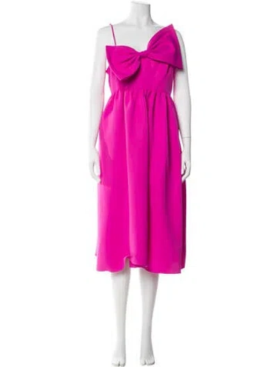 Pre-owned Sachin & Babi V-neck Midi Length Dress In Pink