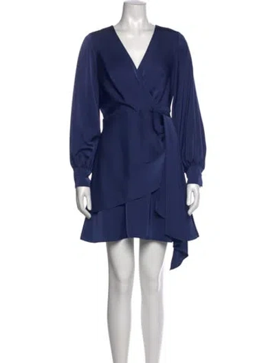 Pre-owned Sachin & Babi V-neck Mini Dress In Blue